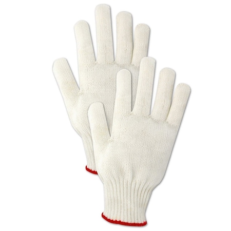 Magid Machine Knit Gloves, 4 Cut Level, White, S SP1210S